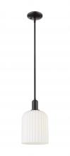 Innovations Lighting 716-1S-BK-G559-8GWH - Bridal Veil - 1 Light - 8 inch - Matte Black - Mini Pendant