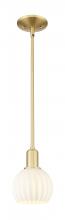 Innovations Lighting 716-1S-SG-G1217-6WV - White Venetian - 1 Light - 6 inch - Satin Gold - Stem hung - Mini Pendant