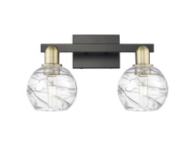 Innovations Lighting 716-2W-BAB-G1213-6CL - Athens Deco Swirl - 2 Light - 16 inch - Black Antique Brass - Bath Vanity Light