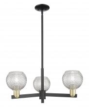 Innovations Lighting 716-3CR-BAB-G122C-6CL - Athens - 3 Light - 28 inch - Black Antique Brass - Stem hung - Pendant