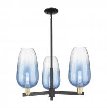 Innovations Lighting 716-3CR-BAB-G484-7SB - Brookhaven Flute - 3 Light - 18 inch - Black Antique Brass - Flush Mount