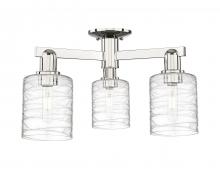 Innovations Lighting 716-3F-PN-G1113 - Cobbleskill - 3 Light - 23 inch - Polished Nickel - Semi-Flush Mount