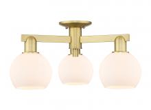 Innovations Lighting 716-3F-SG-G121-6 - Athens - 3 Light - 23 inch - Satin Gold - Semi-Flush Mount