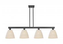 Innovations Lighting 716-4I-BK-NBD-9-NAT - Bristol Natural - 4 Light - 52 inch - Matte Black - Stem hung - Island Light
