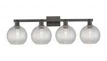 Innovations Lighting 716-4W-BK-G122C-8CL - Athens - 4 Light - 35 inch - Matte Black - Bath Vanity Light