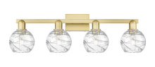 Innovations Lighting 716-4W-SG-G1213-6CL - Athens Deco Swirl - 4 Light - 36 inch - Satin Gold - Bath Vanity Light