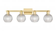 Innovations Lighting 716-4W-SG-G122C-6CL - Athens - 4 Light - 33 inch - Satin Gold - Bath Vanity Light