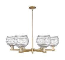 Innovations Lighting 716-6CR-CB-G1213-8CL - Athens Deco Swirl - 6 Light - 38 inch - Champagne Bronze - Stem hung - Chandelier