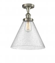 Innovations Lighting 916-1C-SN-G44-L - Cone - 1 Light - 12 inch - Brushed Satin Nickel - Semi-Flush Mount