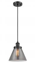 Innovations Lighting 916-1P-BK-G43-LED - Cone - 1 Light - 8 inch - Matte Black - Cord hung - Mini Pendant