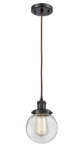 Innovations Lighting 916-1P-OB-G202-6 - Beacon - 1 Light - 6 inch - Oil Rubbed Bronze - Cord hung - Mini Pendant