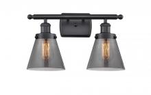 Innovations Lighting 916-2W-BK-G63-LED - Cone - 2 Light - 16 inch - Matte Black - Bath Vanity Light