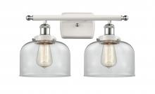 Innovations Lighting 916-2W-WPC-G72 - Bell - 2 Light - 18 inch - White Polished Chrome - Bath Vanity Light