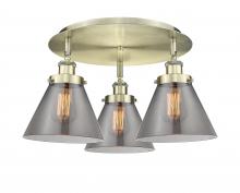 Innovations Lighting 916-3C-AB-G43 - Cone - 3 Light - 20 inch - Antique Brass - Flush Mount