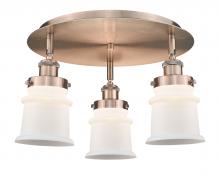 Innovations Lighting 916-3C-AC-G181S - Canton - 3 Light - 17 inch - Antique Copper - Flush Mount