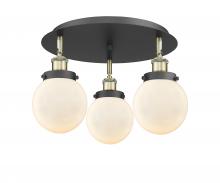 Innovations Lighting 916-3C-BAB-G201-6 - Beacon - 3 Light - 18 inch - Black Antique Brass - Flush Mount