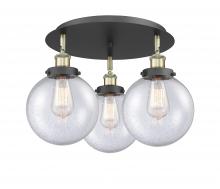 Innovations Lighting 916-3C-BAB-G204-8 - Beacon - 3 Light - 20 inch - Black Antique Brass - Flush Mount