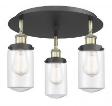 Innovations Lighting 916-3C-BAB-G312 - Dover - 3 Light - 16 inch - Black Antique Brass - Flush Mount