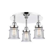 Innovations Lighting 916-3C-PC-G184S - Canton - 3 Light - 17 inch - Polished Chrome - Flush Mount