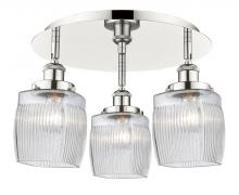 Innovations Lighting 916-3C-PN-G302 - Colton - 3 Light - 17 inch - Polished Nickel - Flush Mount