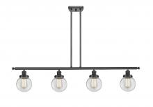 Innovations Lighting 916-4I-BK-G202-6 - Beacon - 4 Light - 48 inch - Matte Black - Stem Hung - Island Light