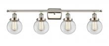 Innovations Lighting 916-4W-PN-G202-6 - Beacon - 4 Light - 36 inch - Polished Nickel - Bath Vanity Light