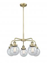 Innovations Lighting 916-5CR-AB-G204-6 - Beacon - 5 Light - 25 inch - Antique Brass - Chandelier