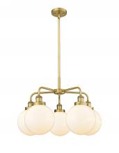 Innovations Lighting 916-5CR-BB-G201-8 - Beacon - 5 Light - 27 inch - Brushed Brass - Chandelier