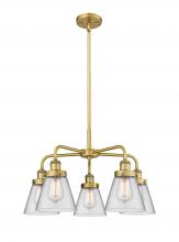 Innovations Lighting 916-5CR-BB-G62 - Cone - 5 Light - 25 inch - Brushed Brass - Chandelier