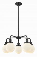 Innovations Lighting 916-5CR-BK-G201-6 - Beacon - 5 Light - 25 inch - Matte Black - Chandelier