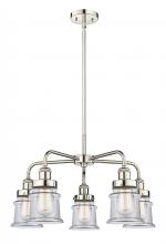 Innovations Lighting 916-5CR-PN-G182S - Canton - 5 Light - 24 inch - Polished Nickel - Chandelier