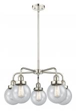 Innovations Lighting 916-5CR-PN-G204-6 - Beacon - 5 Light - 25 inch - Polished Nickel - Chandelier