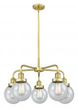 Innovations Lighting 916-5CR-SG-G204-6 - Beacon - 5 Light - 25 inch - Satin Gold - Chandelier