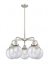 Innovations Lighting 916-5CR-SN-G204-8 - Beacon - 5 Light - 27 inch - Satin Nickel - Chandelier