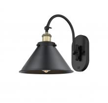 Innovations Lighting 918-1W-BAB-M10-BK - Briarcliff - 1 Light - 10 inch - Black Antique Brass - Sconce