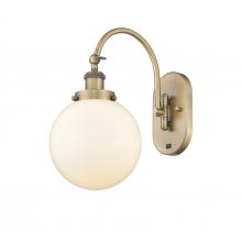 Innovations Lighting 918-1W-BB-G201-8 - Beacon - 1 Light - 8 inch - Brushed Brass - Sconce