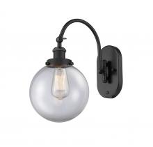 Innovations Lighting 918-1W-BK-G202-8 - Beacon - 1 Light - 8 inch - Matte Black - Sconce