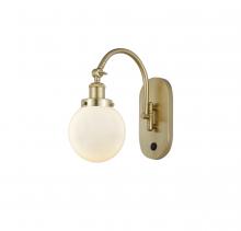 Innovations Lighting 918-1W-SG-G201-6 - Beacon - 1 Light - 6 inch - Satin Gold - Sconce