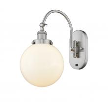 Innovations Lighting 918-1W-SN-G201-8 - Beacon - 1 Light - 8 inch - Brushed Satin Nickel - Adjustable Swing Arm
