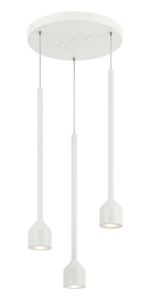 3 LT "LUMENAGIO" WHITE LED GU 10W PENDANT