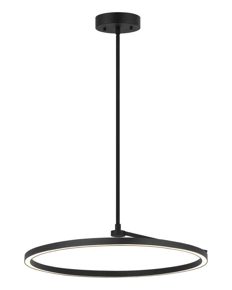 D24" "THE TRUNDLE" MATTE BLACK CHANDELIER