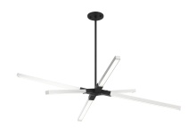 Matteo Lighting C66806MBCH - Asterisk Matte Black + Chrome Pendant