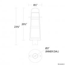 Modern Forms US Online PM-W28523-BK - Balthus Outdoor Post Light