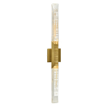 CWI Lighting 1723W36-2-624 - Petra Integrated LED 36in Brass Vanity Light with Handcrafted Glass