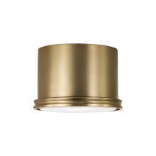 Capital 259412AD - 8.75" W x 6" H 1-Light Flush Mount Cylinder Light in Aged Brass with Soft White Glass Diffus