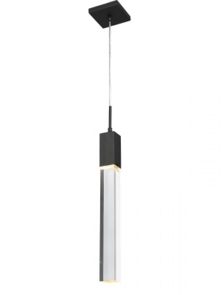 The Original Glacier Avenue Collection Brushed Brass Single Pendant with Clear Crystal