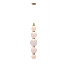 Avenue Lighting HF7960-AB-WHT - Zayna Pendant- Aged Brass/White Glass