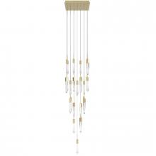 Avenue Lighting HF1904-25-AP-BB-C - Aspen  25 Light Multi  Pendant in Brushed Brass with Clear Crystal