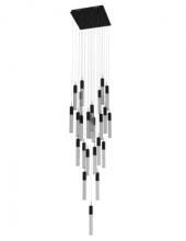 Avenue Lighting HF1904-25-GL-BK-SNW - The Original Glacier Snow Avenue Collection Black 25 Light Pendant Fixture