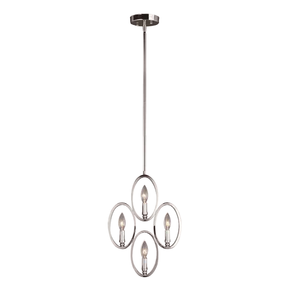 4-Light 12" Candle Vertical Pendant